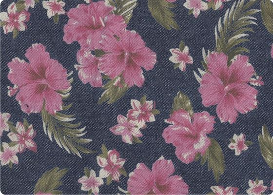 Il fiore meraviglioso ha stampato il tessuto all'aperto di lusso del tessuto del denim del cotone 100
