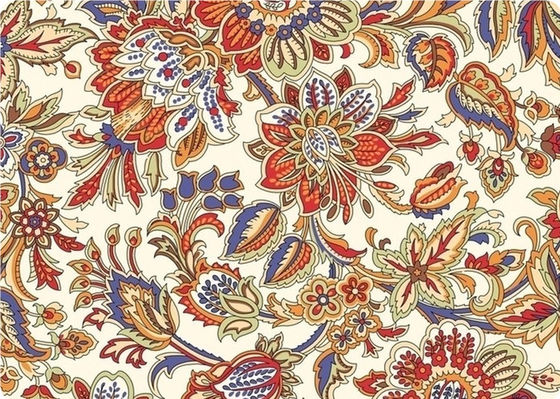 Floral Custom Printed Fabrics Vintage Upholstery Fabric Cloth