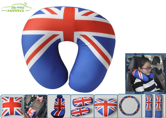 U Rodzaj flagi UK 30x30cm miękki poliester szyi wsparcie poduszki samochód auto Poduszka podróżna