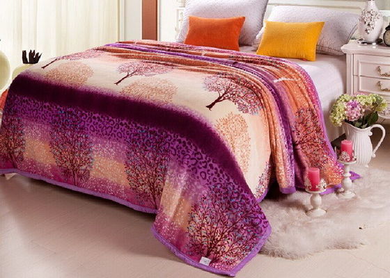 Ataya dicetak 3d tidur bulu selimut set dengan tepi terikat, bulu sprei