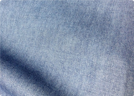 Light Blue Lightweight Denim Fabric By The Yard For Trousers / Bedding