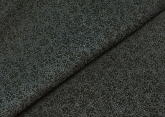 Druk Floral Fabric Odzież dostosowania czarne tkaniny denim