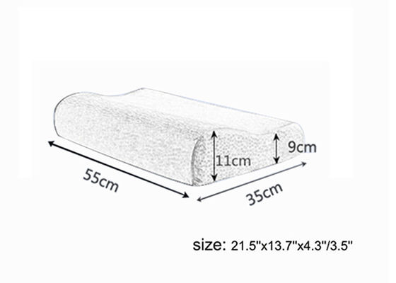 Tela fresca hecha a mano de la espuma de la memoria de la almohada de la espuma de la memoria del tamaño de la reina del gel