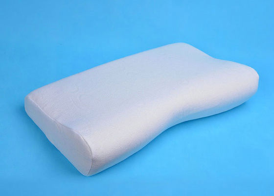 Oreiller onduleux blanc adapté aux besoins du client de logo pour les personnes sans sommeil/spondylose cervicale