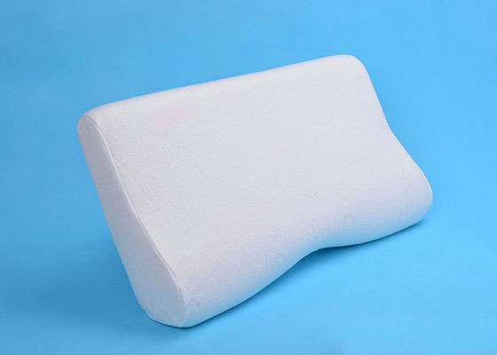 Oreiller onduleux blanc adapté aux besoins du client de logo pour les personnes sans sommeil/spondylose cervicale