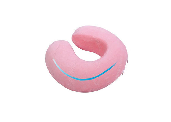 Almohada natural del cuello del viaje de la espuma de la memoria para el aeroplano, tren, coche, autobús