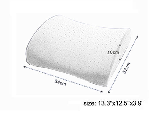 Auto podparcia lędźwi Memory Foam Poduszka tylna, Niebieski kryształ Velvet Fabric