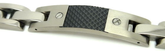 Sand tùy chỉnh ánh sáng và Titanium Bracelet Đàn ông / phụ nữ có thiết kế thang